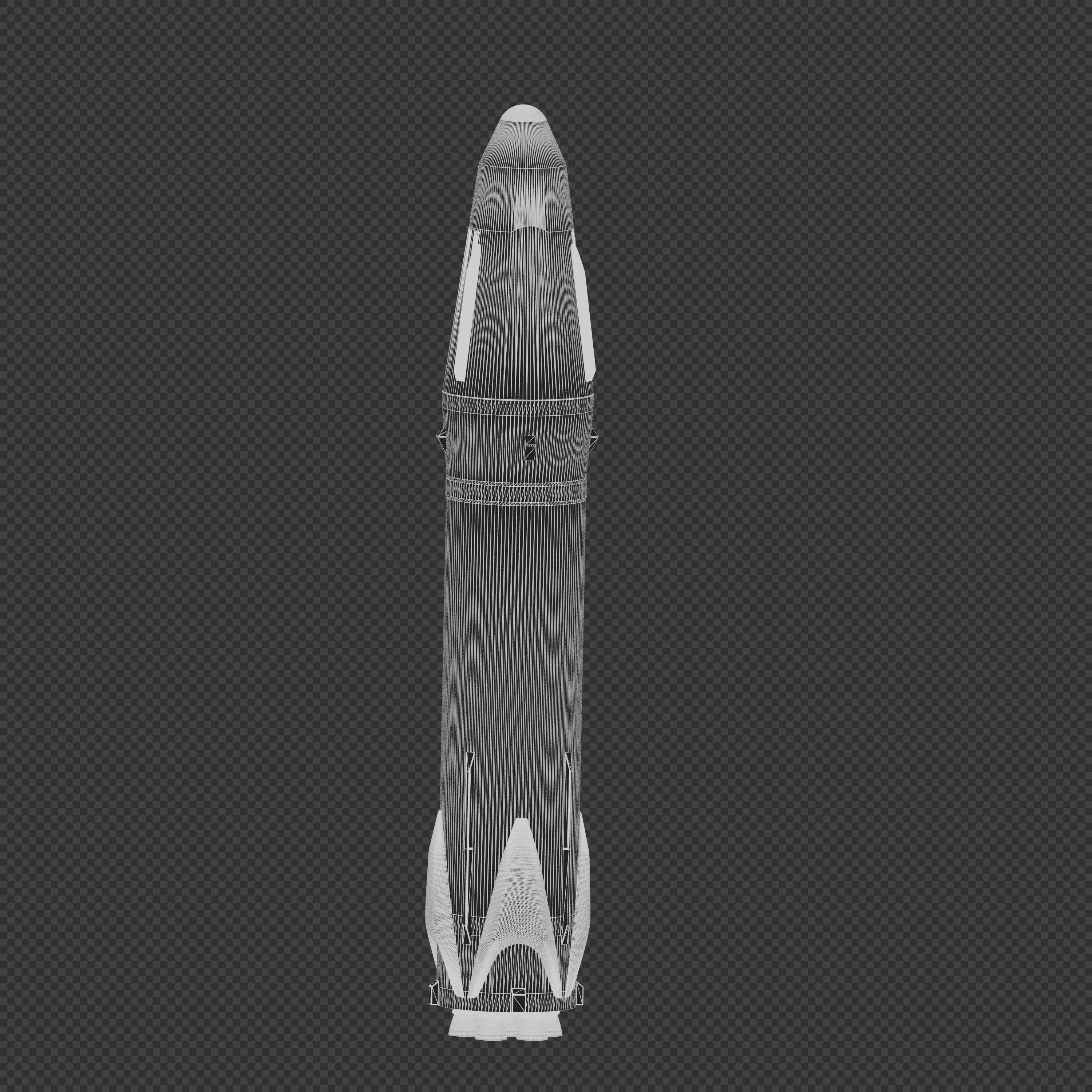 Stoke Space Nova rocket 3D model_7