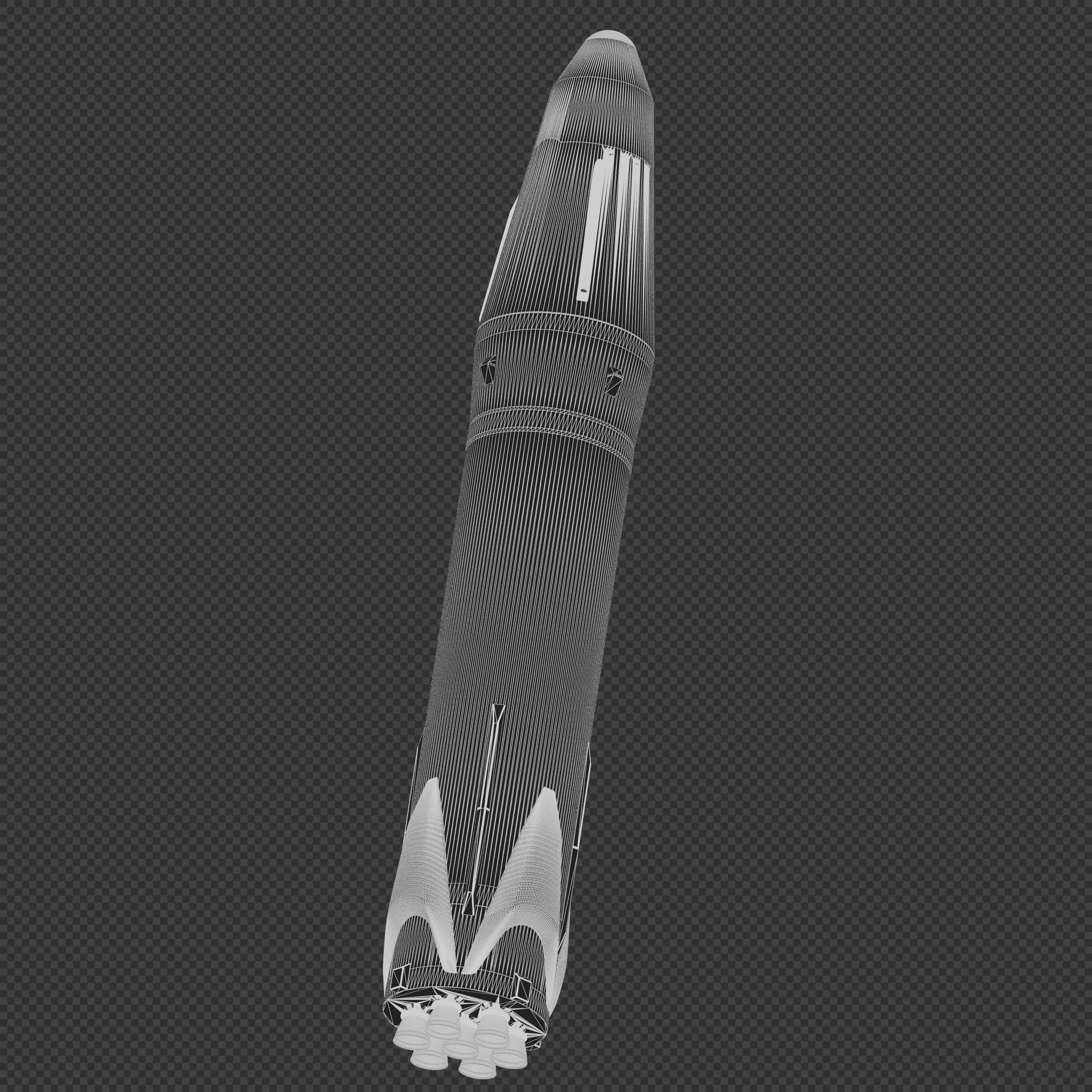 Stoke Space Nova rocket 3D model_8