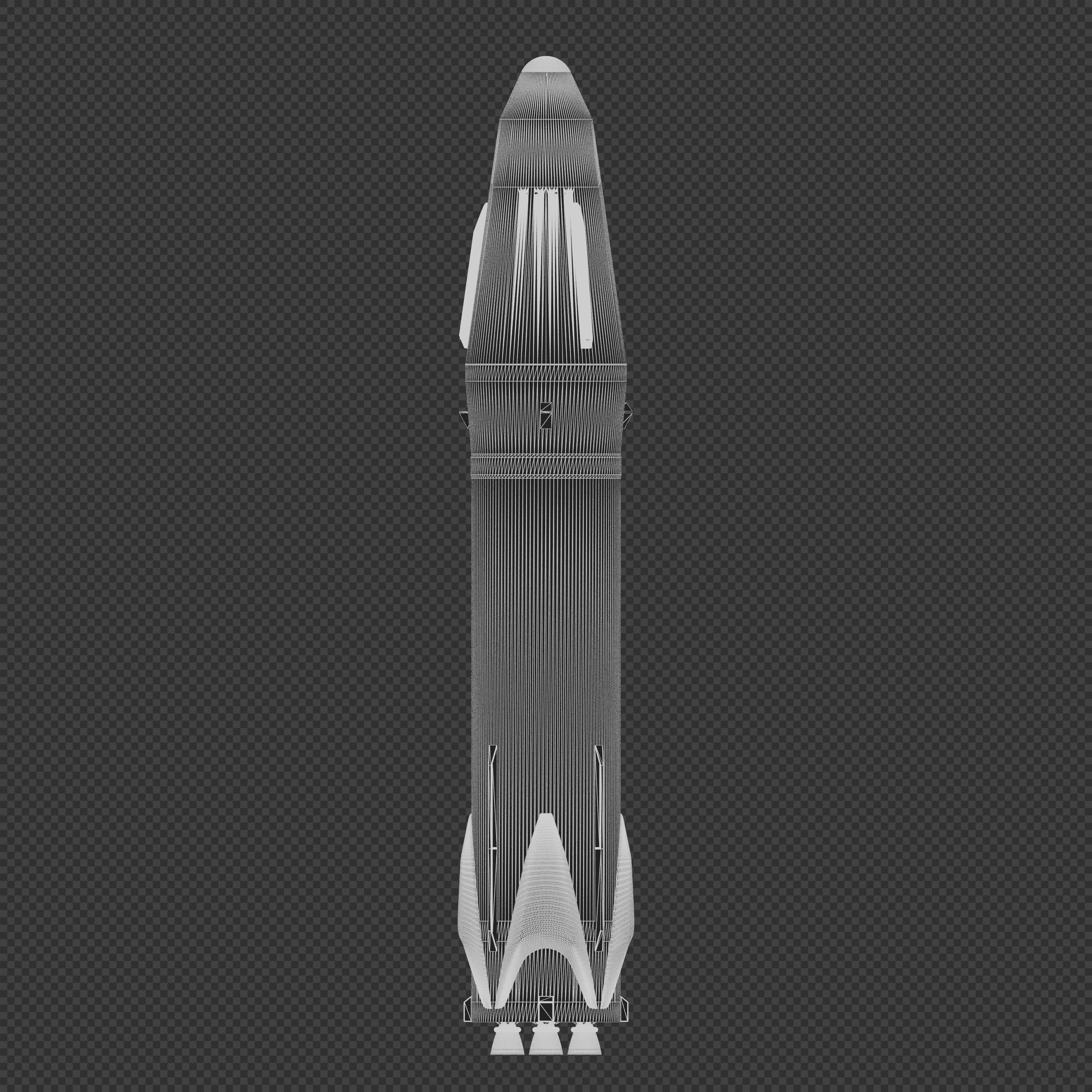 Stoke Space Nova rocket 3D model_10