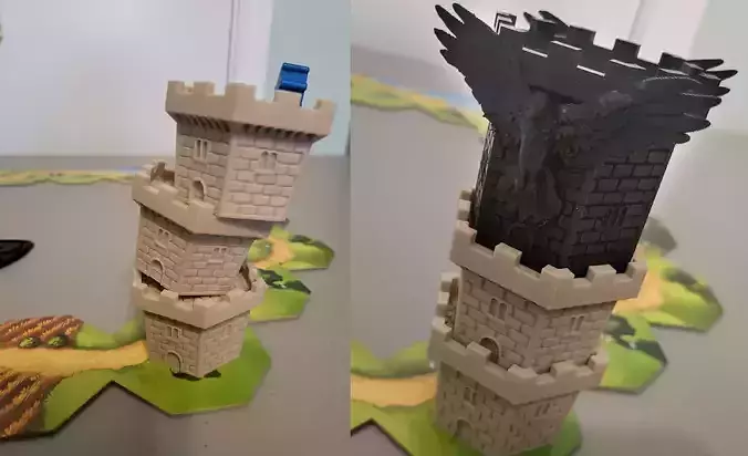 Wandering Towers Boardgame Upgrade pieces  3D print model
