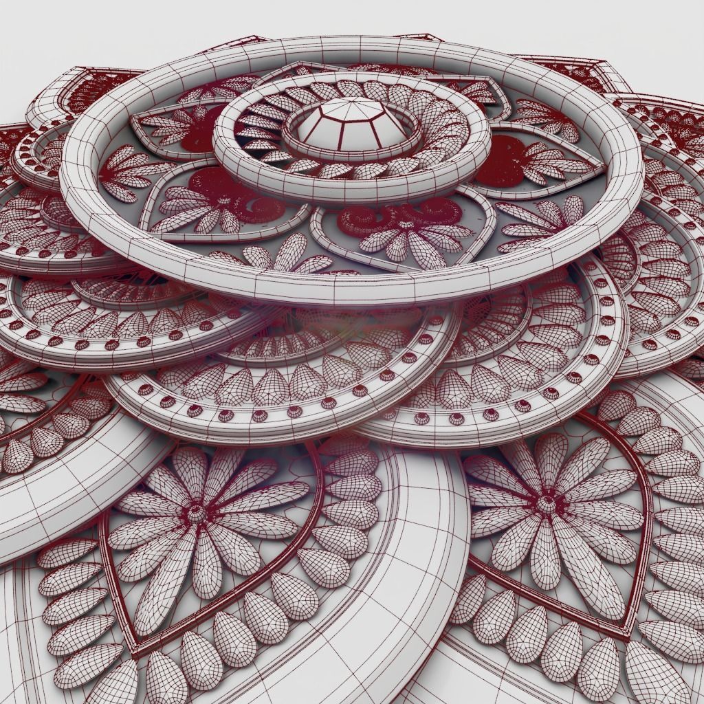 Mandala 3D with Blender Files Advanced Procedural Material 3D model_4