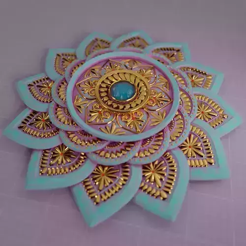 Mandala 3D with Blender Files Advanced Procedural Material