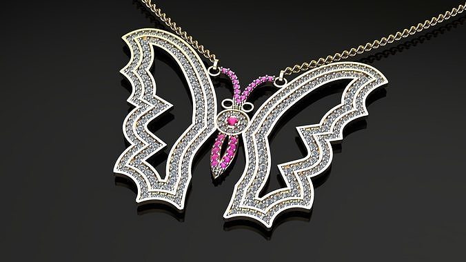 butterfly pendant Free 3D print model