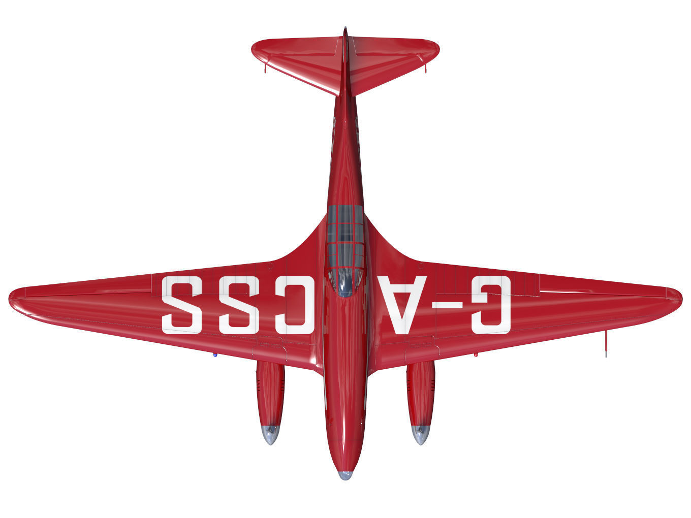 de Havilland DH88 Comet 3D model_10