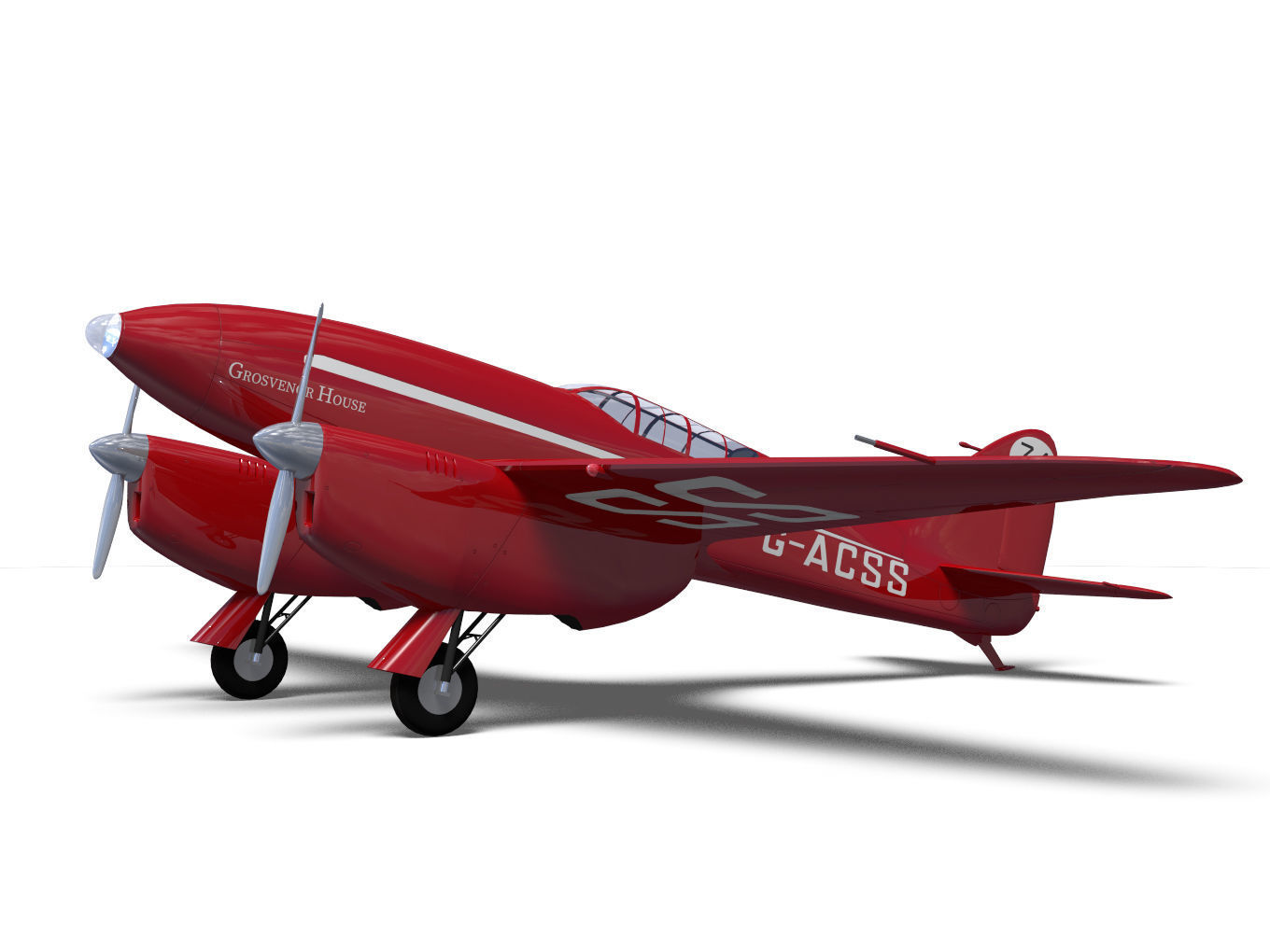 de Havilland DH88 Comet 3D model_5