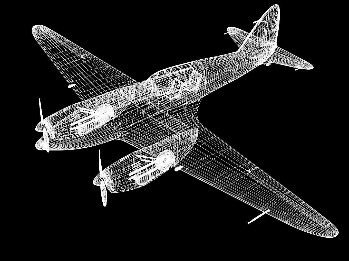 de Havilland DH88 Comet 3D model_12