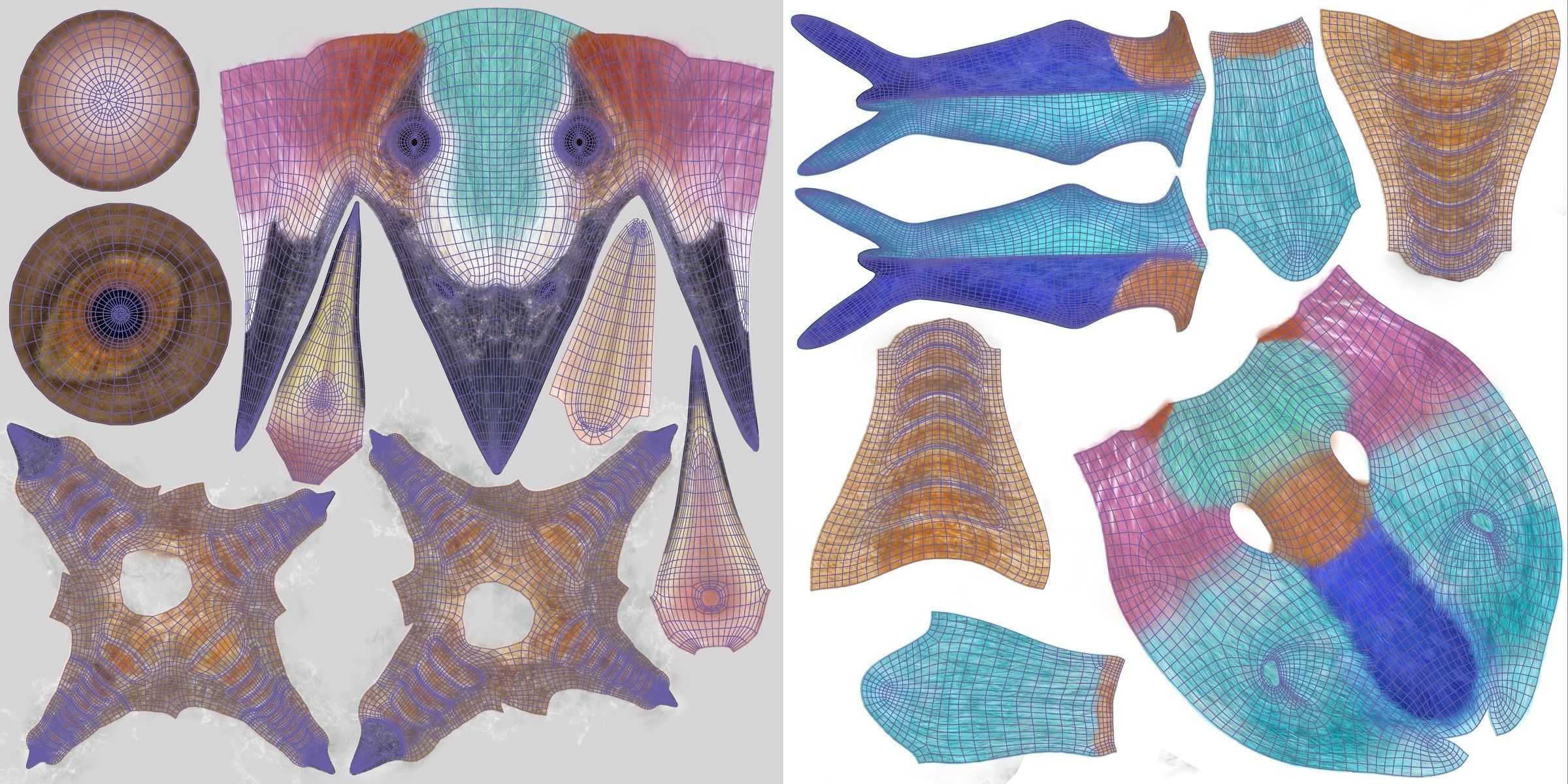 Bird Coracias Caudatus VFX Grace 3D model_45