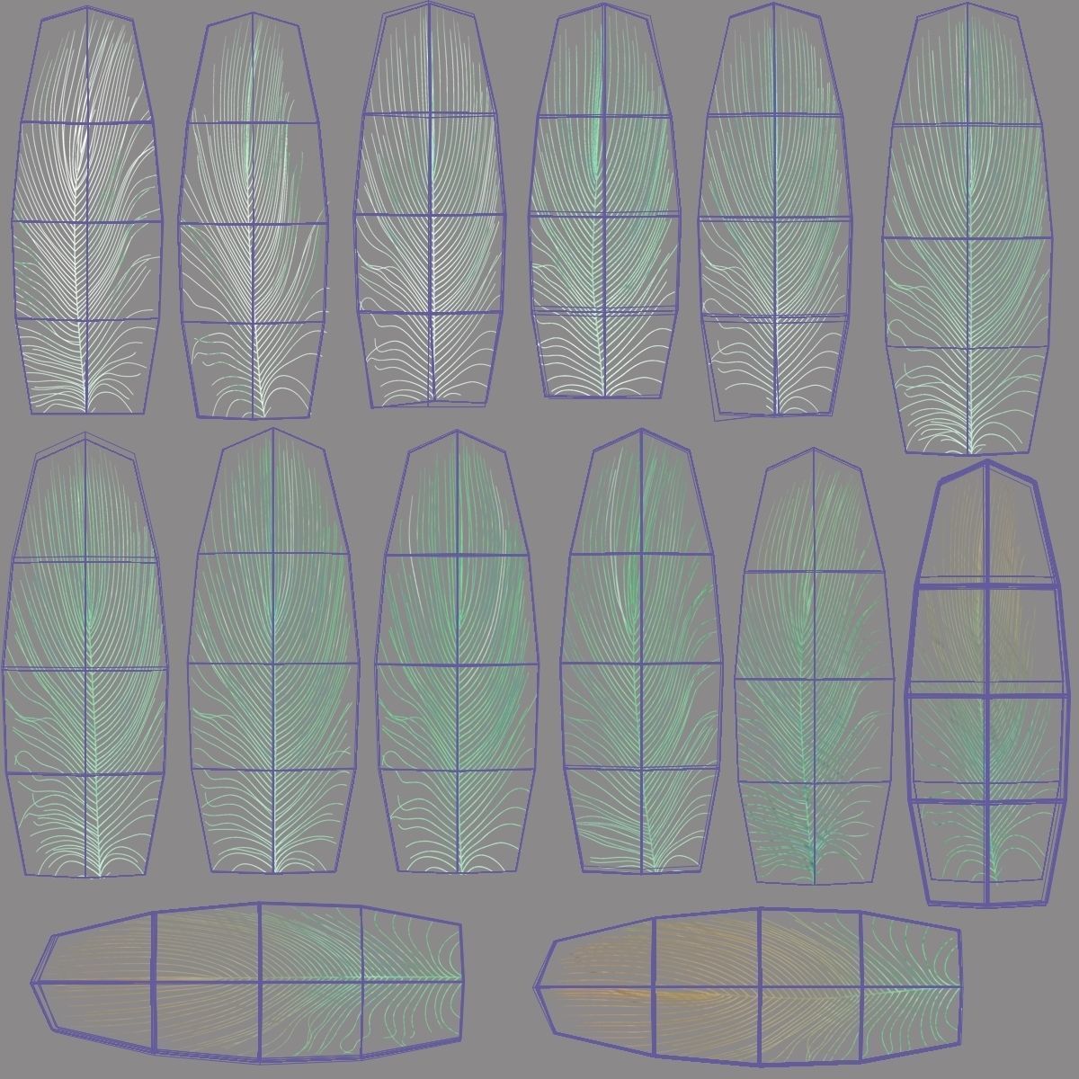 Bird Coracias Caudatus VFX Grace 3D model_50