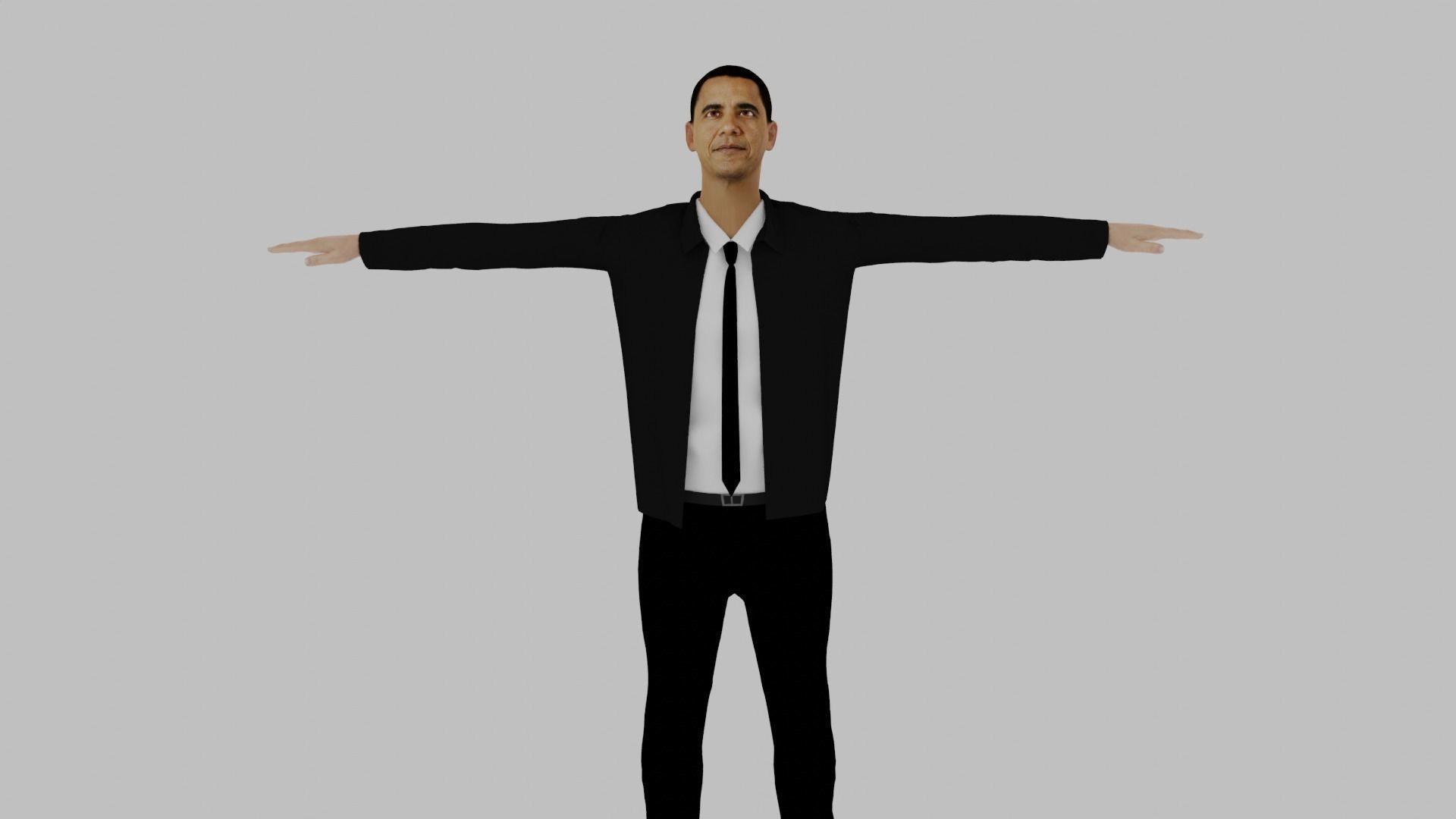 Barack Obama Low-poly 3D model_5