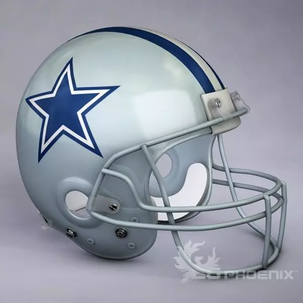 Dallas Cowboys official game helmet 3D model