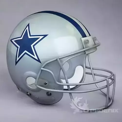 Dallas Cowboys official game helmet 3D model