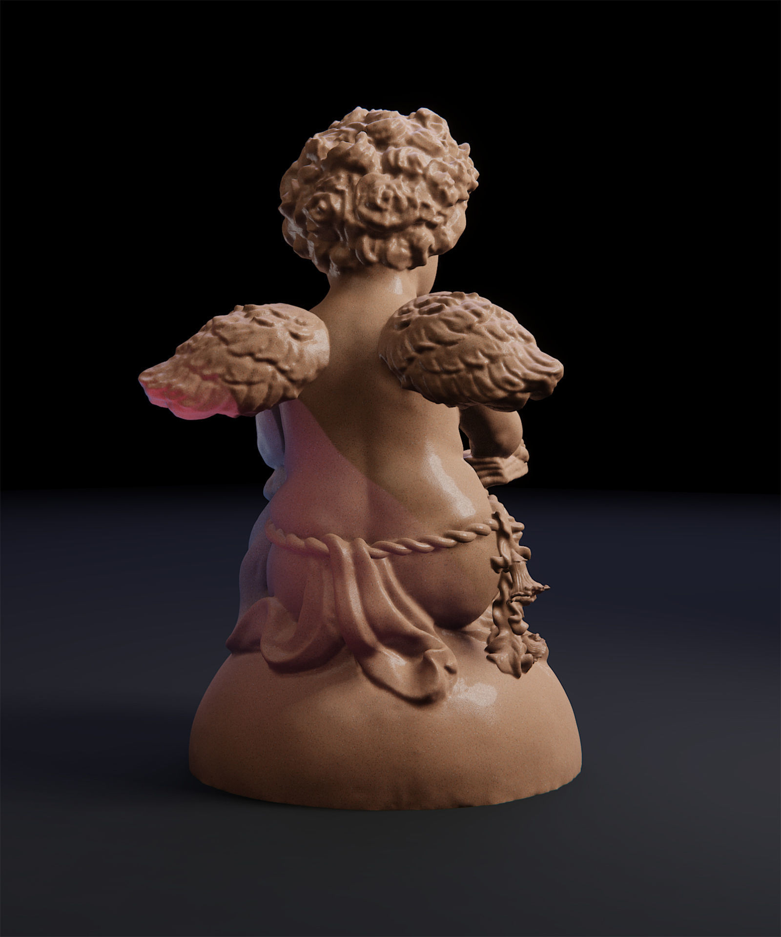 Angel reading a book 3D print model_4