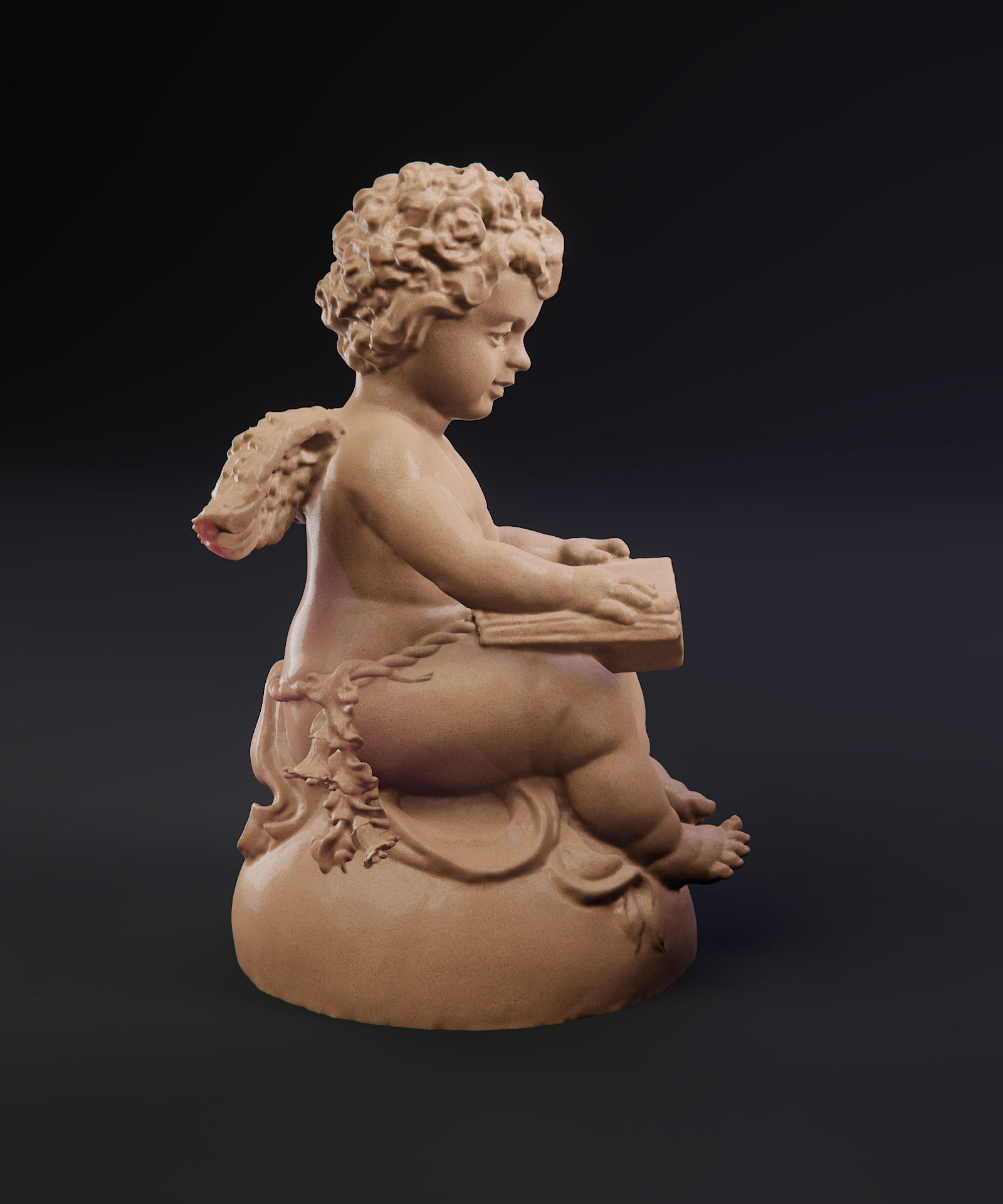 Angel reading a book 3D print model_6