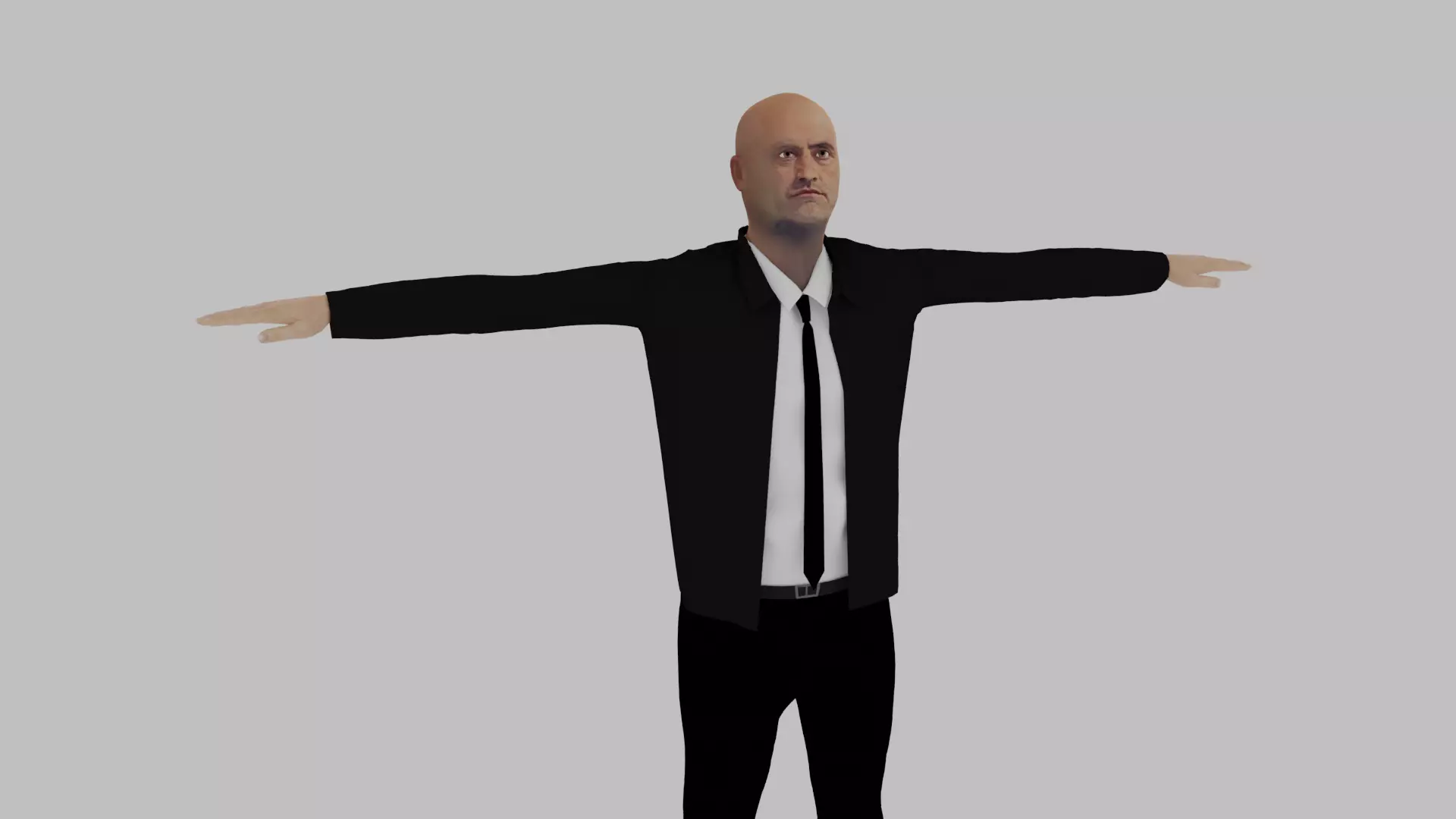benito mussolini Low-poly 3D model_0