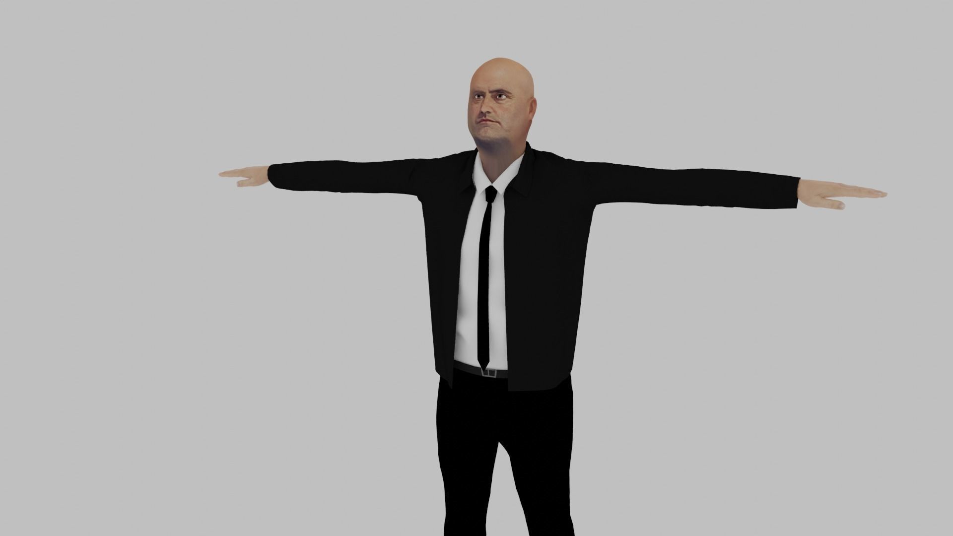 benito mussolini Low-poly 3D model_3