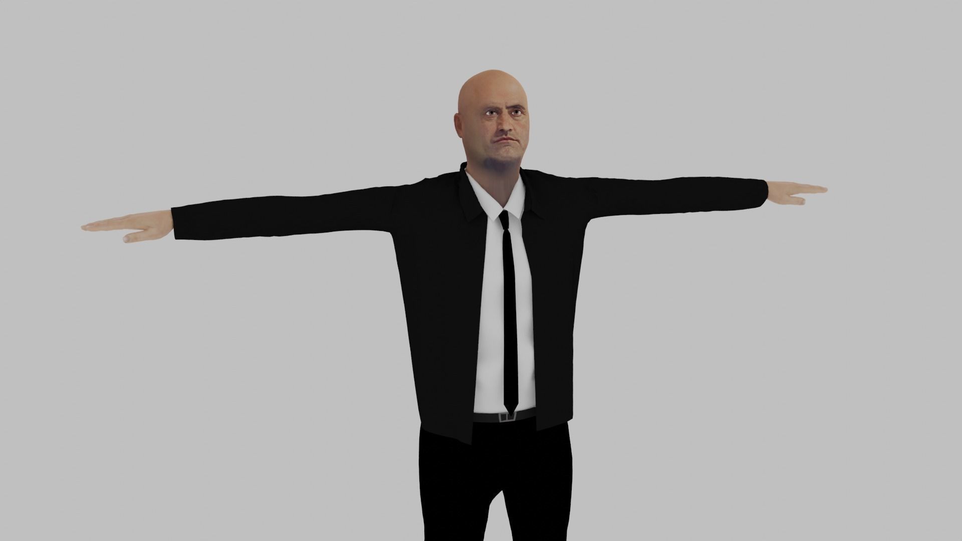 benito mussolini Low-poly 3D model_4
