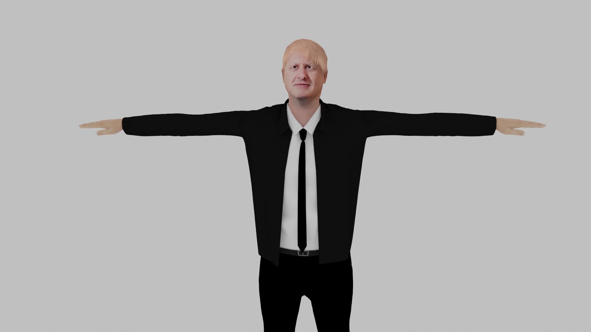 Boris Johnson Low-poly 3D model_1