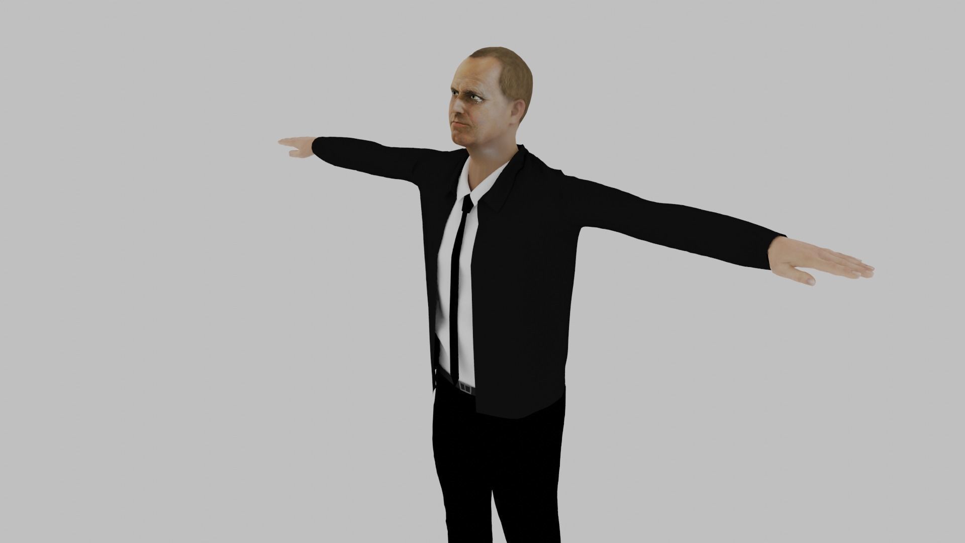 Calvin Coolidge Low-poly 3D model_2