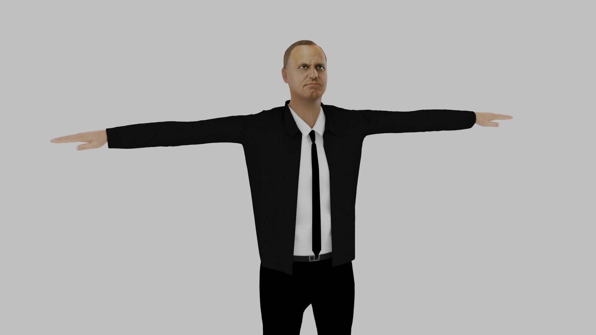 Calvin Coolidge Low-poly 3D model_4