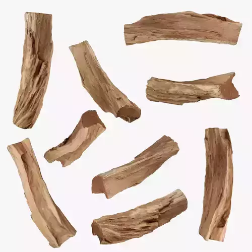 PSWooden014 scanned Wood chips Low-poly 3D model