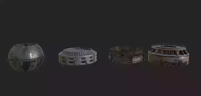 Metal Dome Low-poly 3D model