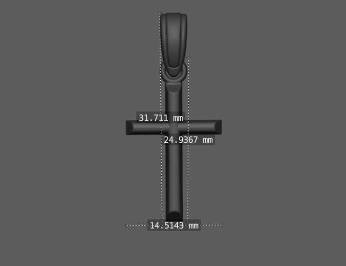 Cross Pendant 3D print model_4