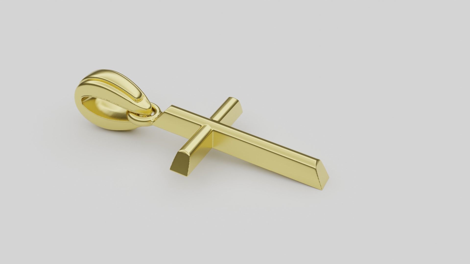 Cross Pendant 3D print model_3