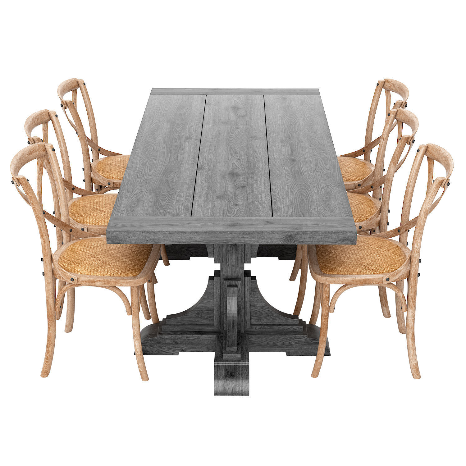 Dining set 10 3D model_1