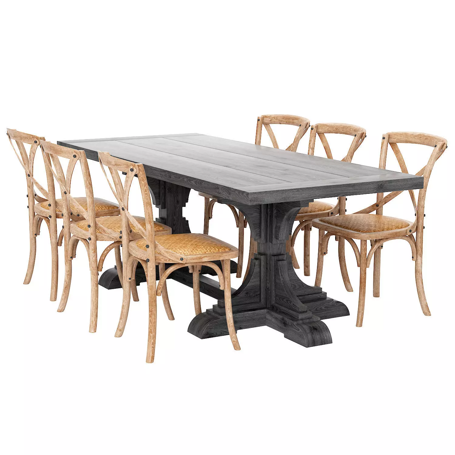 Dining set 10 3D model_0