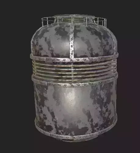 Metal Tank  Low-poly 3D model
