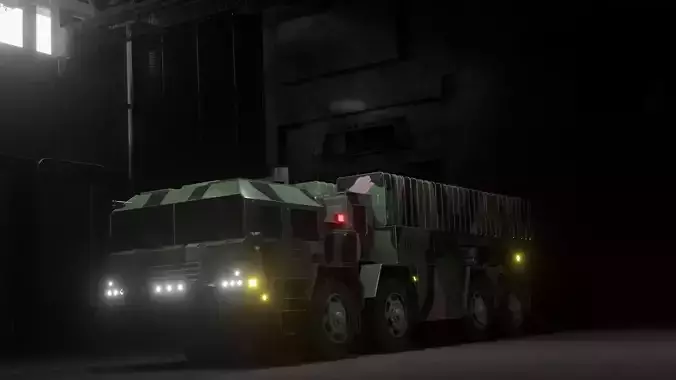 tactical ballistic missile 3D model