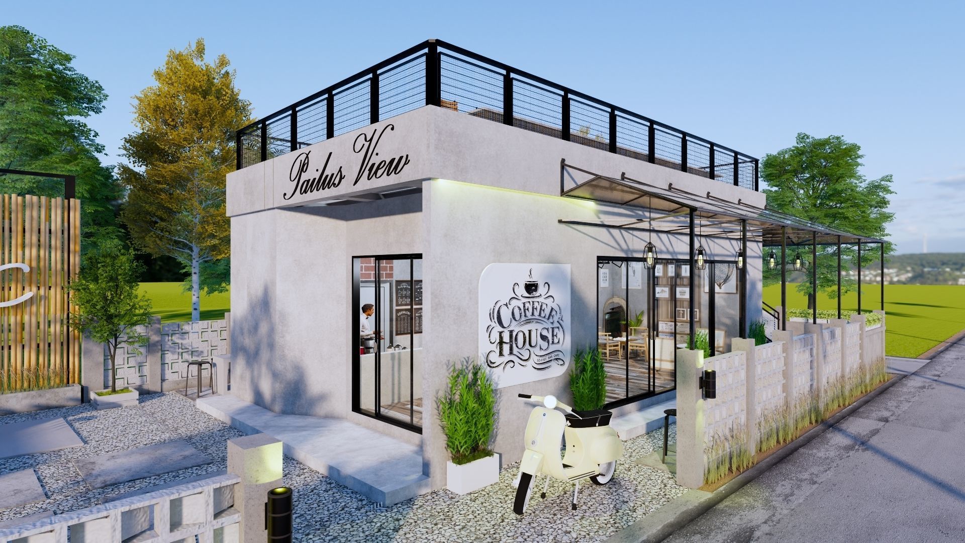 Coffee Shop 3d Design  3D model_17