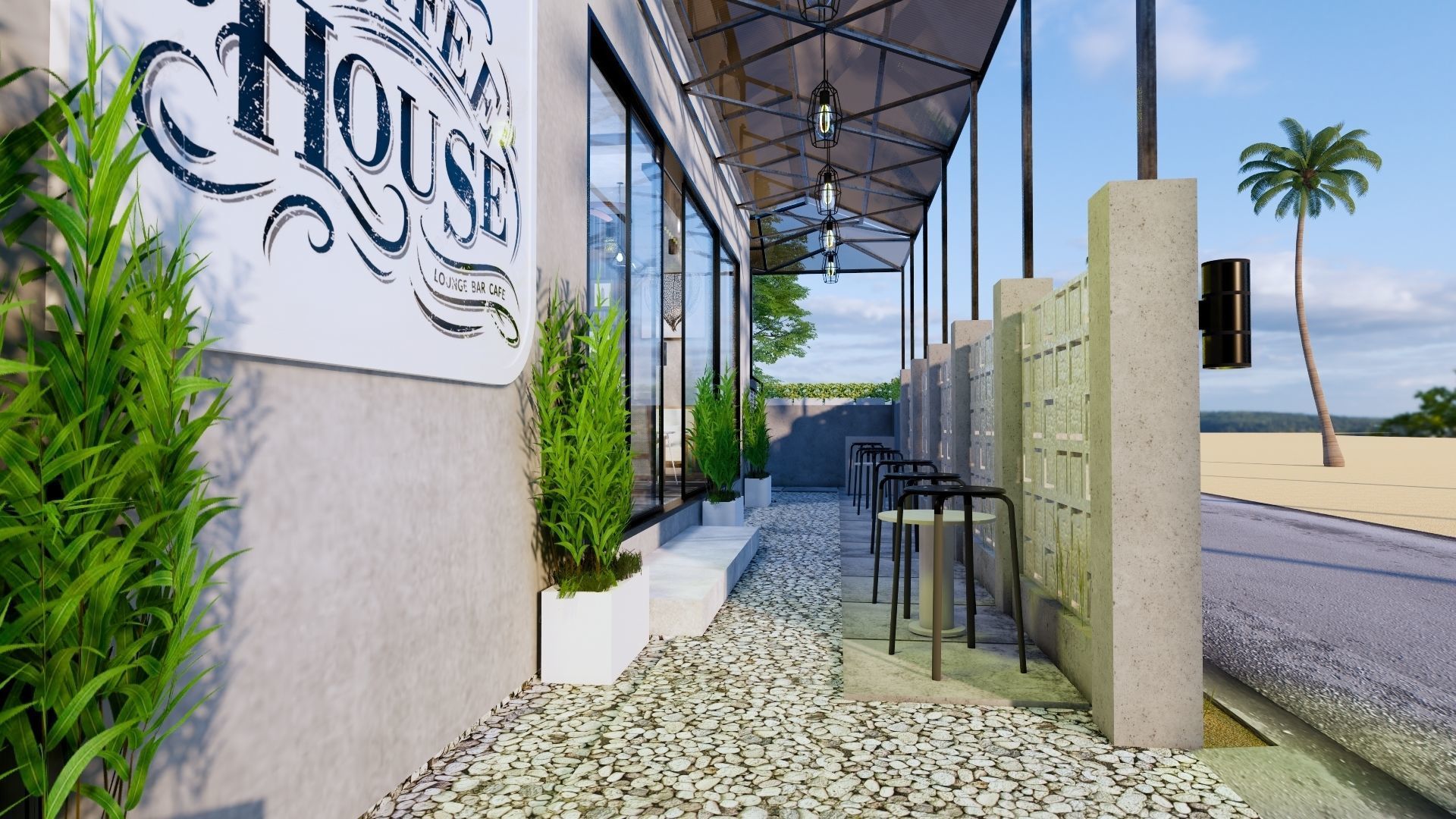 Coffee Shop 3d Design  3D model_24