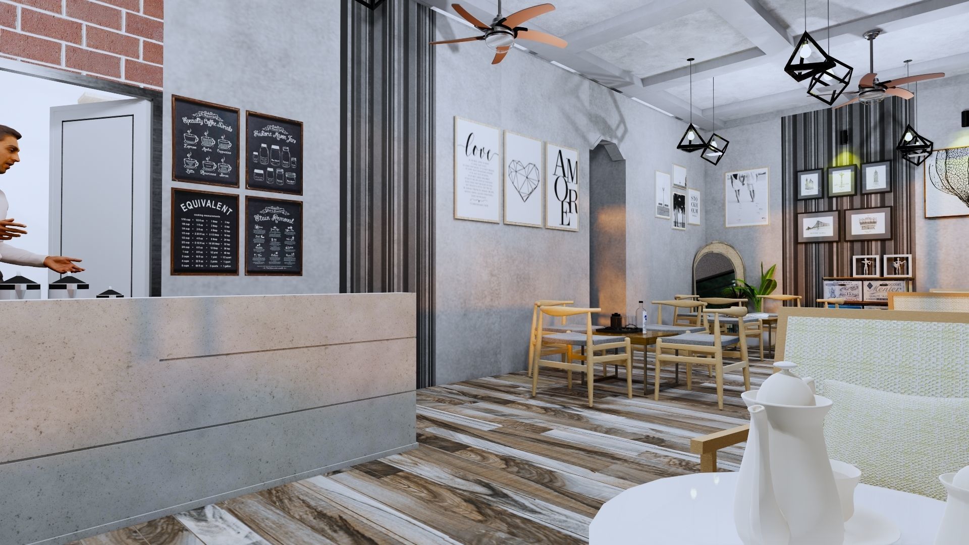 Coffee Shop 3d Design  3D model_46