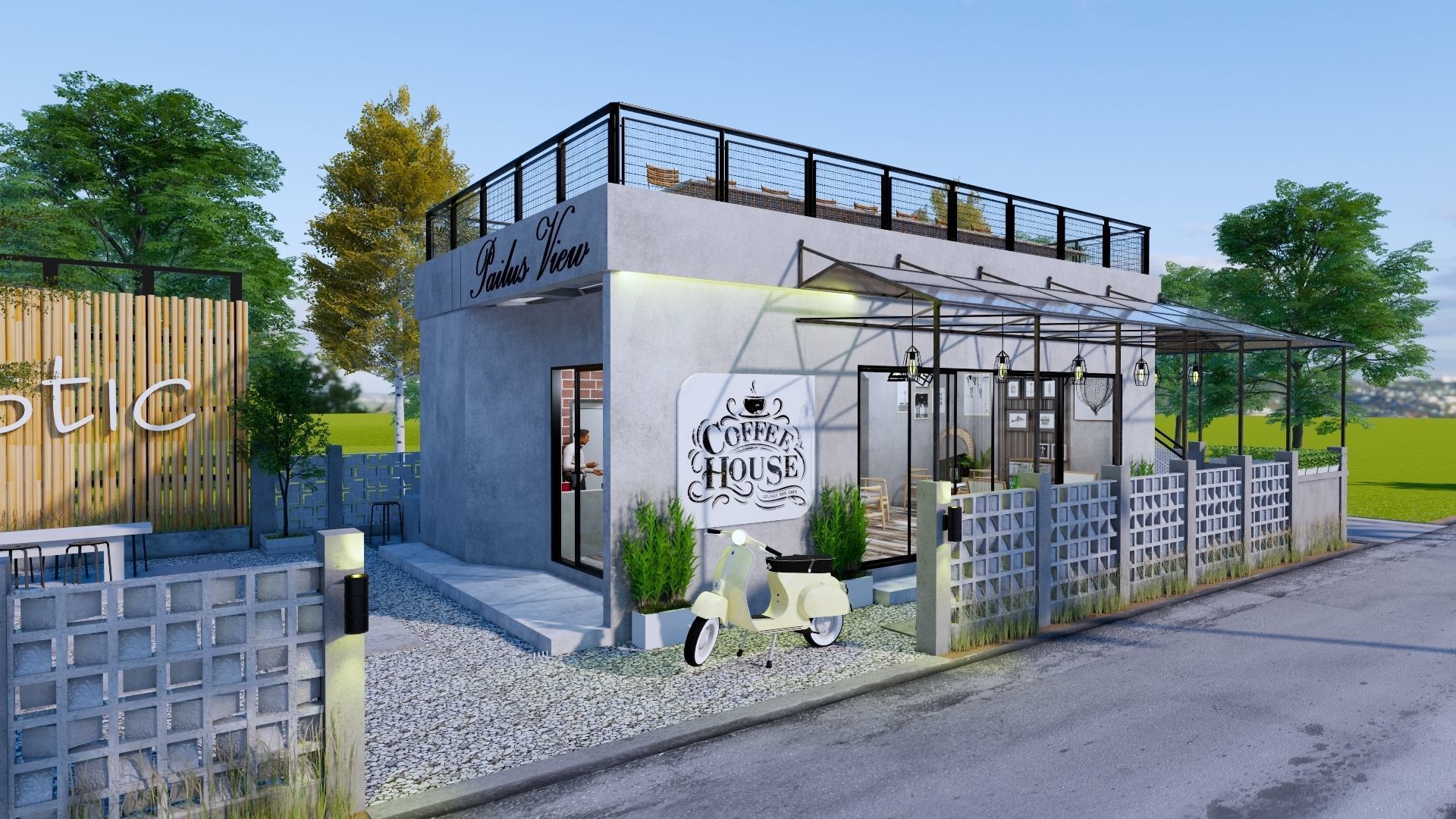 Coffee Shop 3d Design  3D model_2