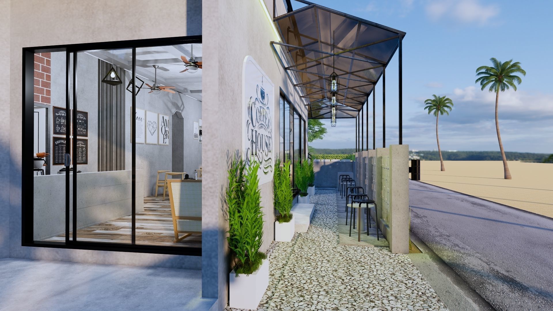 Coffee Shop 3d Design  3D model_22