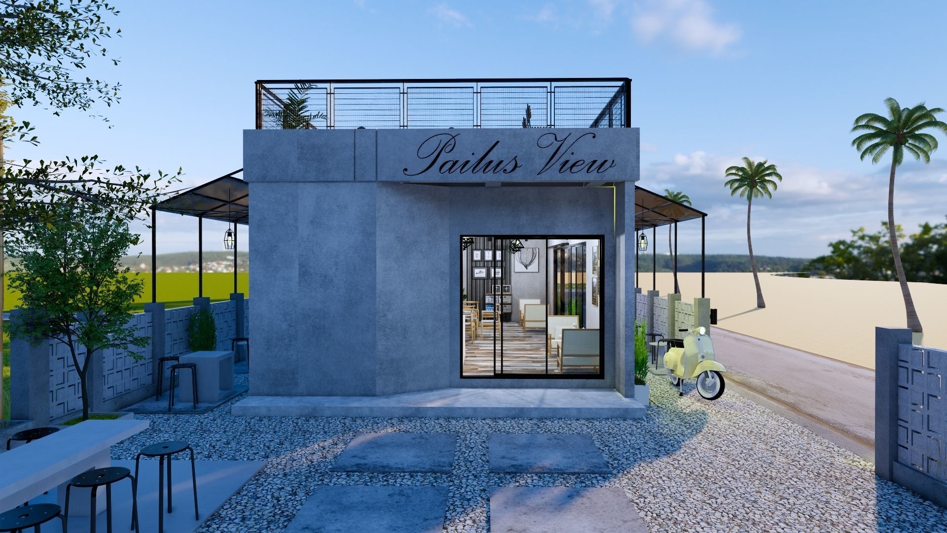 Coffee Shop 3d Design  3D model_25