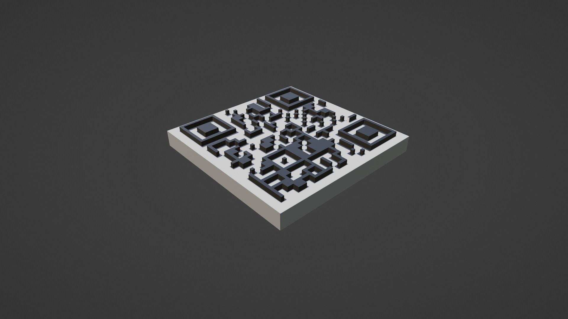 QR Code 3D Free 3D model_4