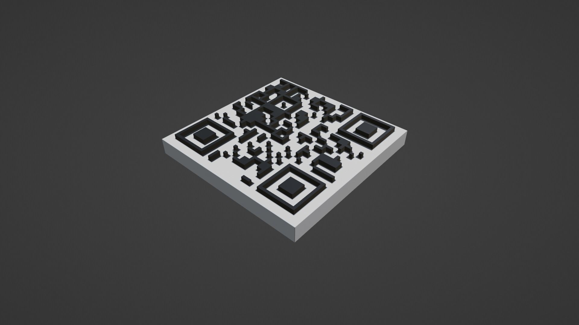 QR Code 3D Free 3D model_2