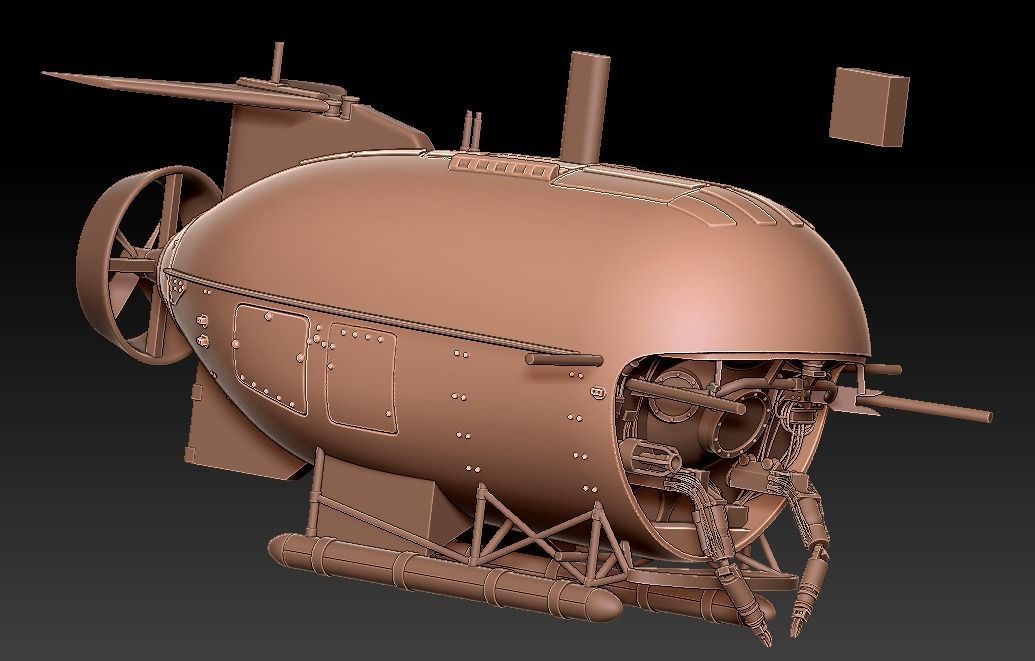 Russian Submersible Mir 3D print model_3