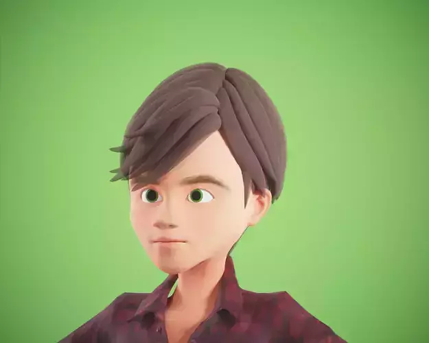cartoon rigged  boy