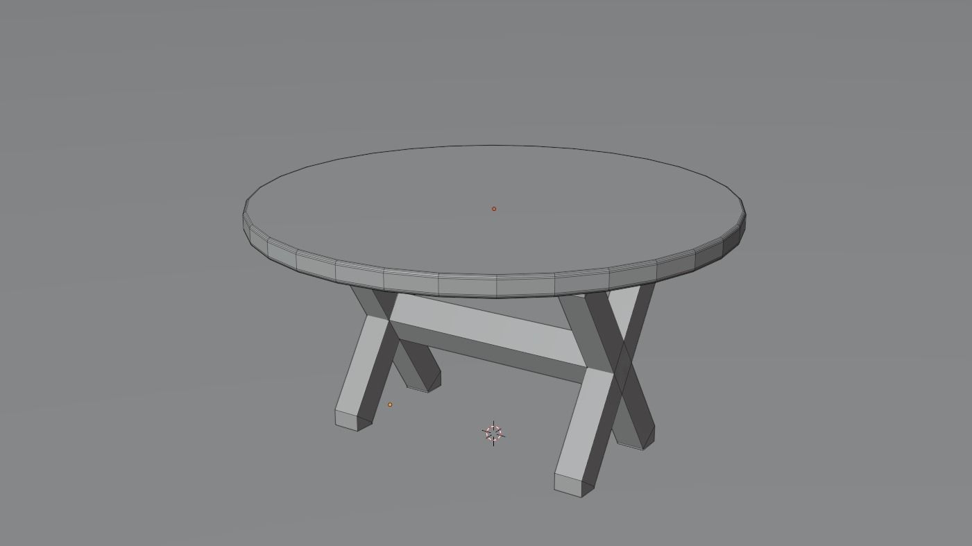 Circularity Wood Table Low-poly 3D model_4