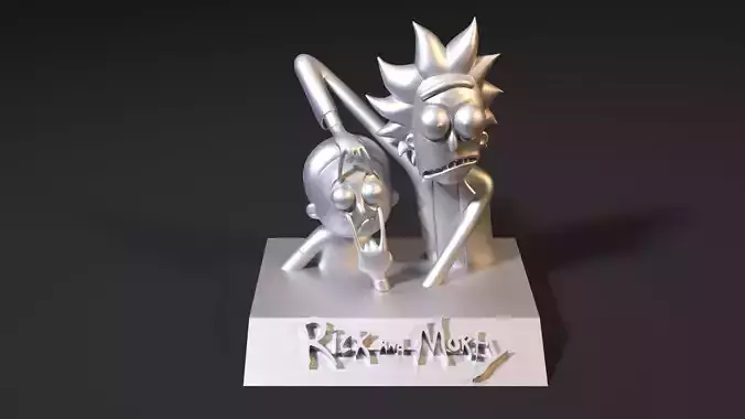 Figurine Rick and Morty 3D print model