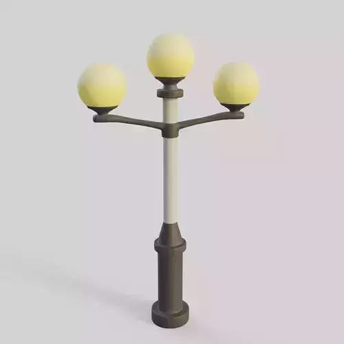 Cartoon Street Light 9 Low-poly 3D model