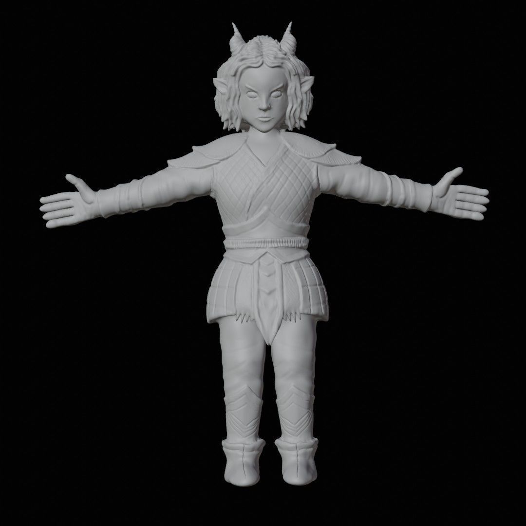 Doric the Druid Miniature 3D print model_4