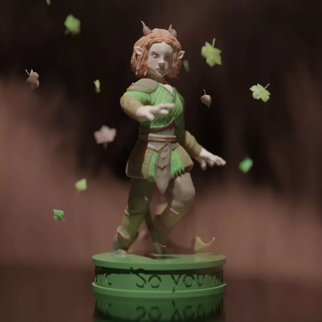 Doric the Druid Miniature 3D print model_0