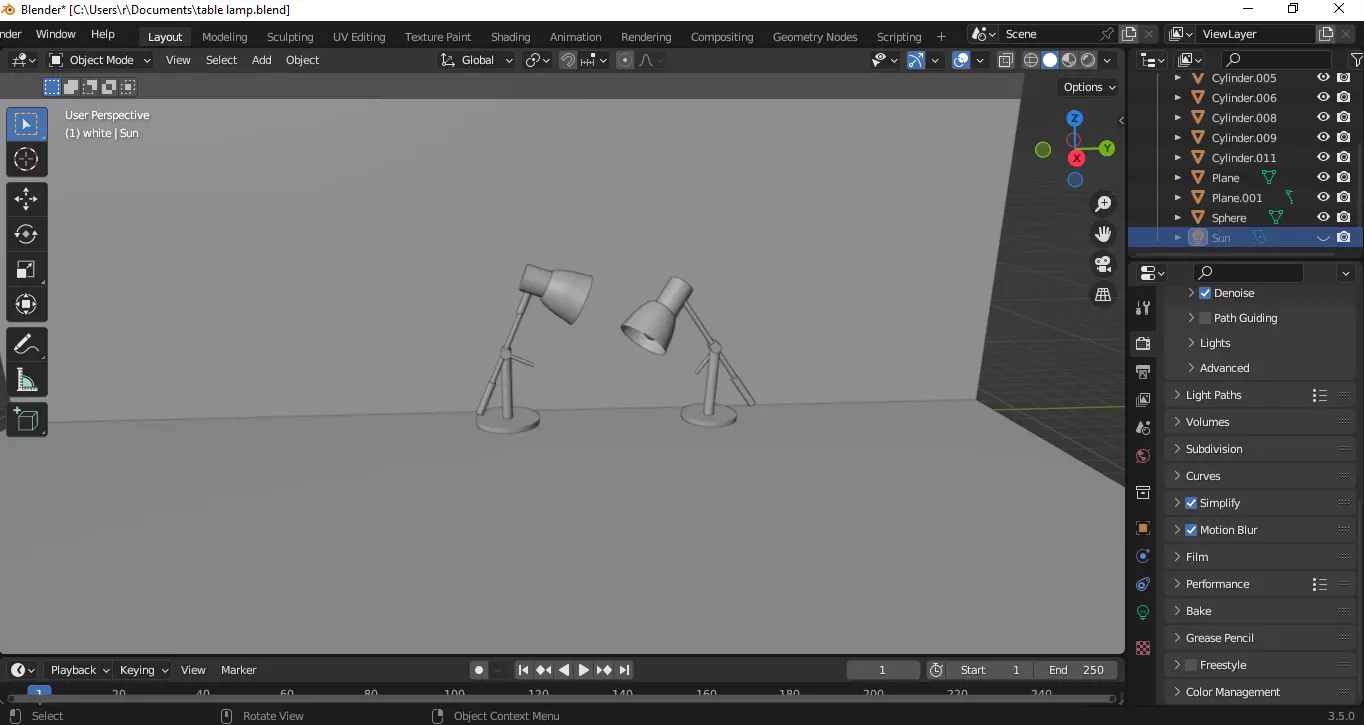 Table Lamp Free 3D model