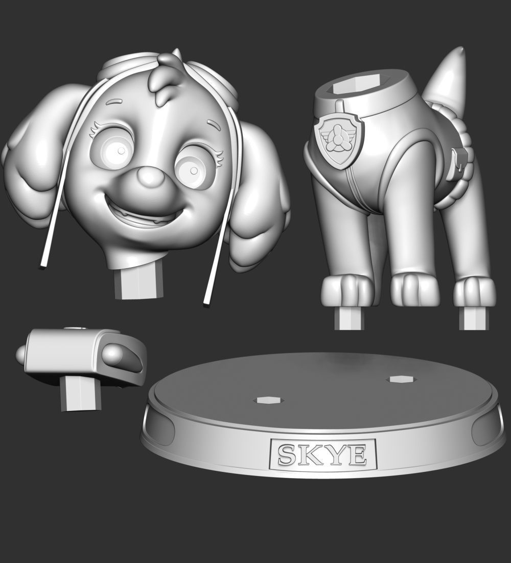 Paw Patrol - Skye 3D print model_11