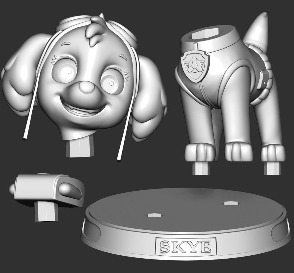 Paw Patrol - Skye 3D print model_3