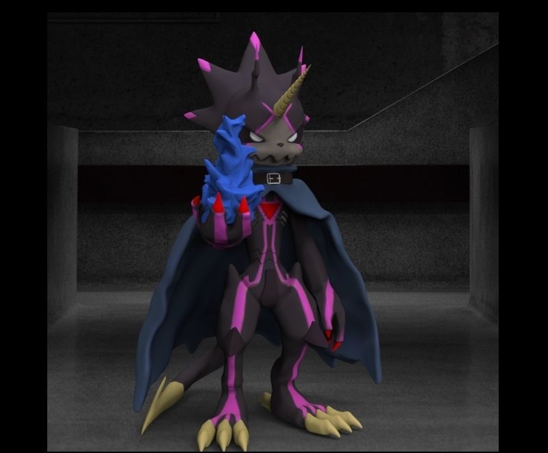 Digimon Ghost Game GulusGammamon 3D print model_17